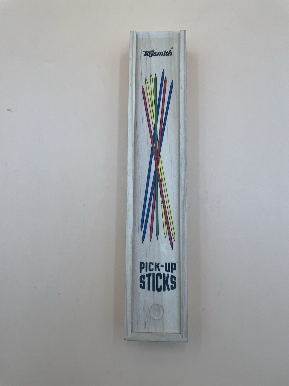 Toysmith Pick-Up Sticks Classic Game Wooden Storage Box Kids Toys